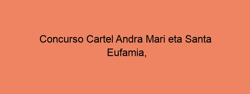 Concurso Cartel Andra Mari Eta Santa Eufamia, Bermeo